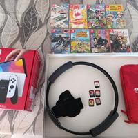 Nintendo switch oled + 12 giochi e accessori 