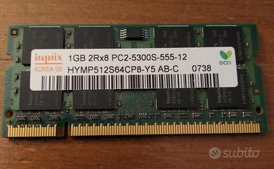 Ram SODIMM DDR2 1GB 2RX8 200 PIN PC2-5300S-555-12