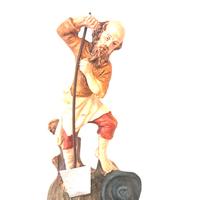 Presepe 10 cm pastore contadino vanga CARTAPESTA