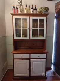 Vetrina in legno pino massello 