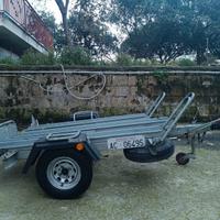 Carrello porta moto 3 posti KOBER con rampa omolog