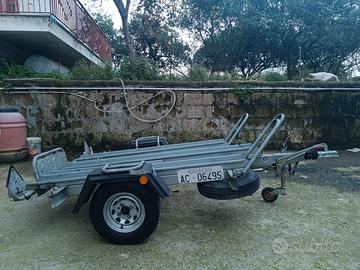 Carrello porta moto 3 posti KOBER con rampa omolog