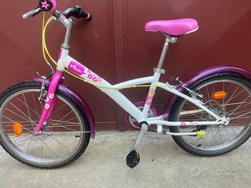 Bicicletta 20” pollici bimba bambina btwin rosa