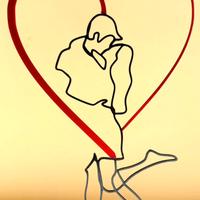 Decorazione bacio d’amore abbraccio coppia  cuore