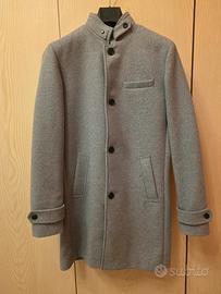 Giacca Cappotto Grigio in Lana Taglia S 