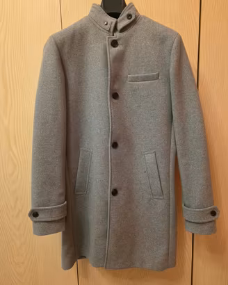 Giacca Cappotto Grigio in Lana Taglia S 