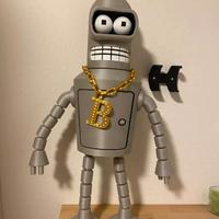Bender Futurama 60 cm con collana e birra