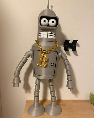 Bender Futurama 60 cm con collana e birra