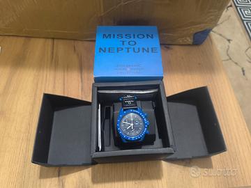 orologio omega moonswach mision to neptune blu 