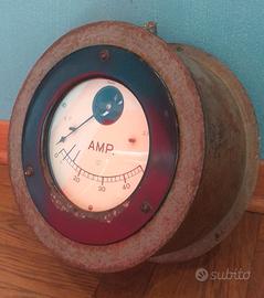Amperometro industriale vintage 