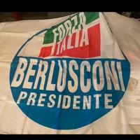 Francobollo Berlusconi + bandiera forza italia