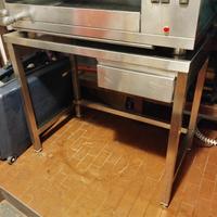 tavolo acciaio con cassetto € 160