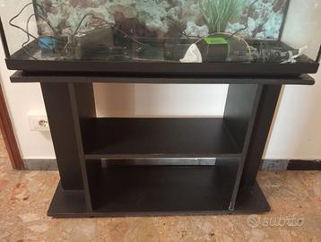 Acquario 100 litri con mobiletto nero