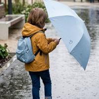 Ombrello azzurro bambino manico Anatra