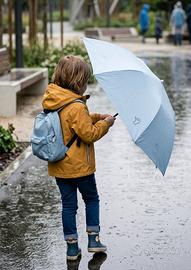 Ombrello azzurro bambino manico Anatra