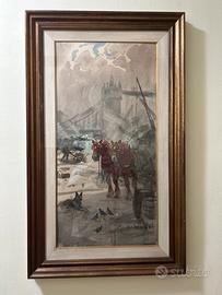 Giulio Falzoni dipinto “nel l porto di Londra “