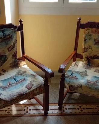 poltroncine vintage legno a Imperia 