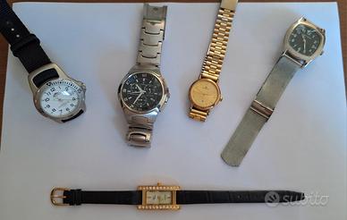 Lotto 5 orologi da revisionare (Festina, Lorenzo..
