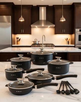 Set di pentole in pietra lavica 23PCS 