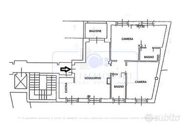 TRE LOCALI IN CENTRO ARREDATO DI SOLA CUCINA