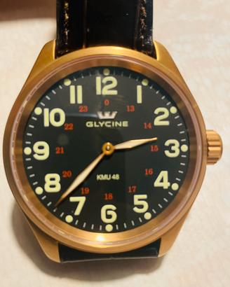 Glycine KMU. 48 rose gold/ bronze