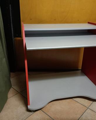 Scrivania Bimbi con ruote e piano estraibile