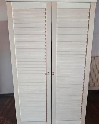 Armadio bianco 2 ante con appendiabiti 