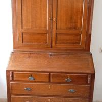 Antico Trumeau  Scrittoio a Ribalta con Alzata