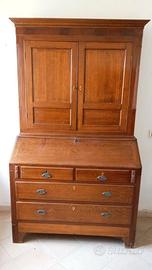 Antico Trumeau  Scrittoio a Ribalta con Alzata