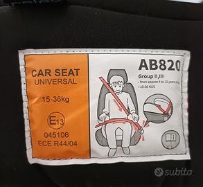 Seggiolino Car Seat universale gruppo II, III