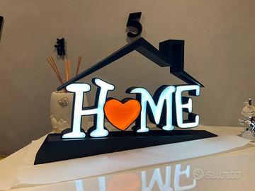 Scritta decorativa luminosa con led - home casa