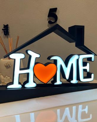 Scritta decorativa luminosa con led - home casa