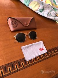 Occhiali da sole Ray-Ban Round Metal (Oro/Verde) -