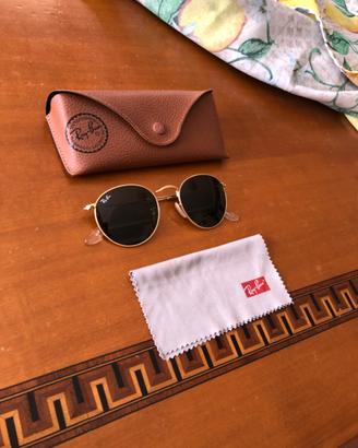 Occhiali da sole Ray-Ban Round Metal (Oro/Verde) -