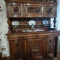 mobile francese in noce intarsiato