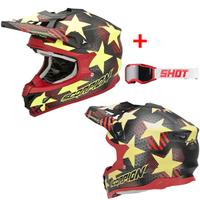 CASCO MOTO CROSS OFF ROAD SCORPION VX15 +MASCHERA