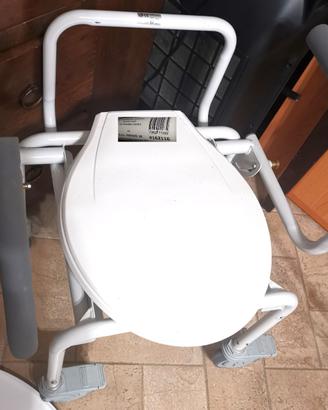 Sedia wc appoggio anziani mobile su ruote