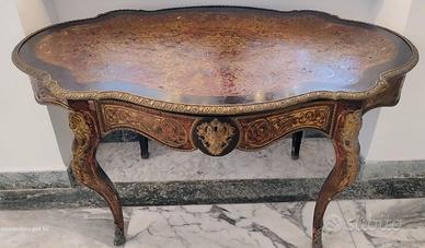 scrivania stile boulle XIX secolo