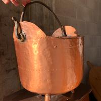 Pentola portavasi di Rame Vintage con Gambe - 28cm