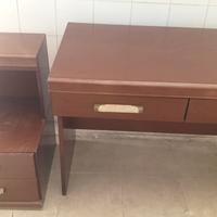 Scrivania, comodino e libreria vera noce