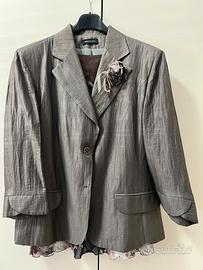 Abito tailleur donna pantalone giacca canotta