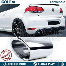 TERMINALE di Scarico per VW GOLF 6 Acciaio Cromato