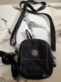 Borsetta Kipling nera con scimmietta