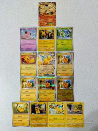 15 carte Pokemon  2 EX 3 Promo 10 Pikachu