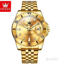 Orologio da polso Olevs in acciao oro uomo donna