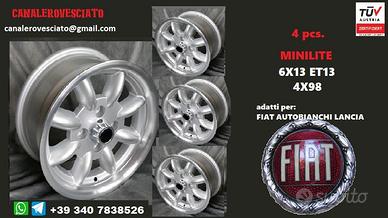Cerchi Minilite 6x 13 4x98 et 13 fiat