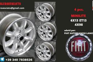 Cerchi Minilite 6x 13 4x98 et 13 fiat