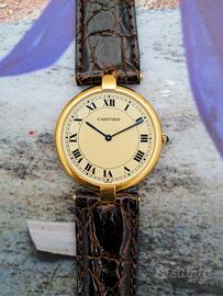 Cartier vendome cassa in oro 18 kt quad num Romani