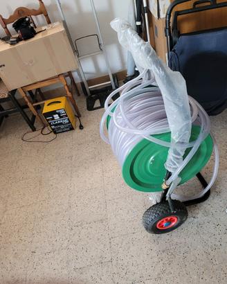carrello avvolgi tubo+ tubo da 130 metri