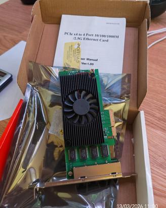 Scheda Intel I225 LAN PCIe x4 | 2.5G x4